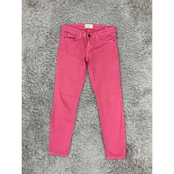 Current/Elliott THE STILETTO Faded Rose Jeans Size 26 (30x26) in Pink Distressed - Picture 1 of 7